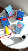 Denim Milk Carton Sling Bag