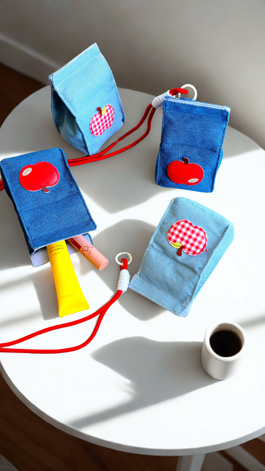 Denim Milk Carton Sling Bag