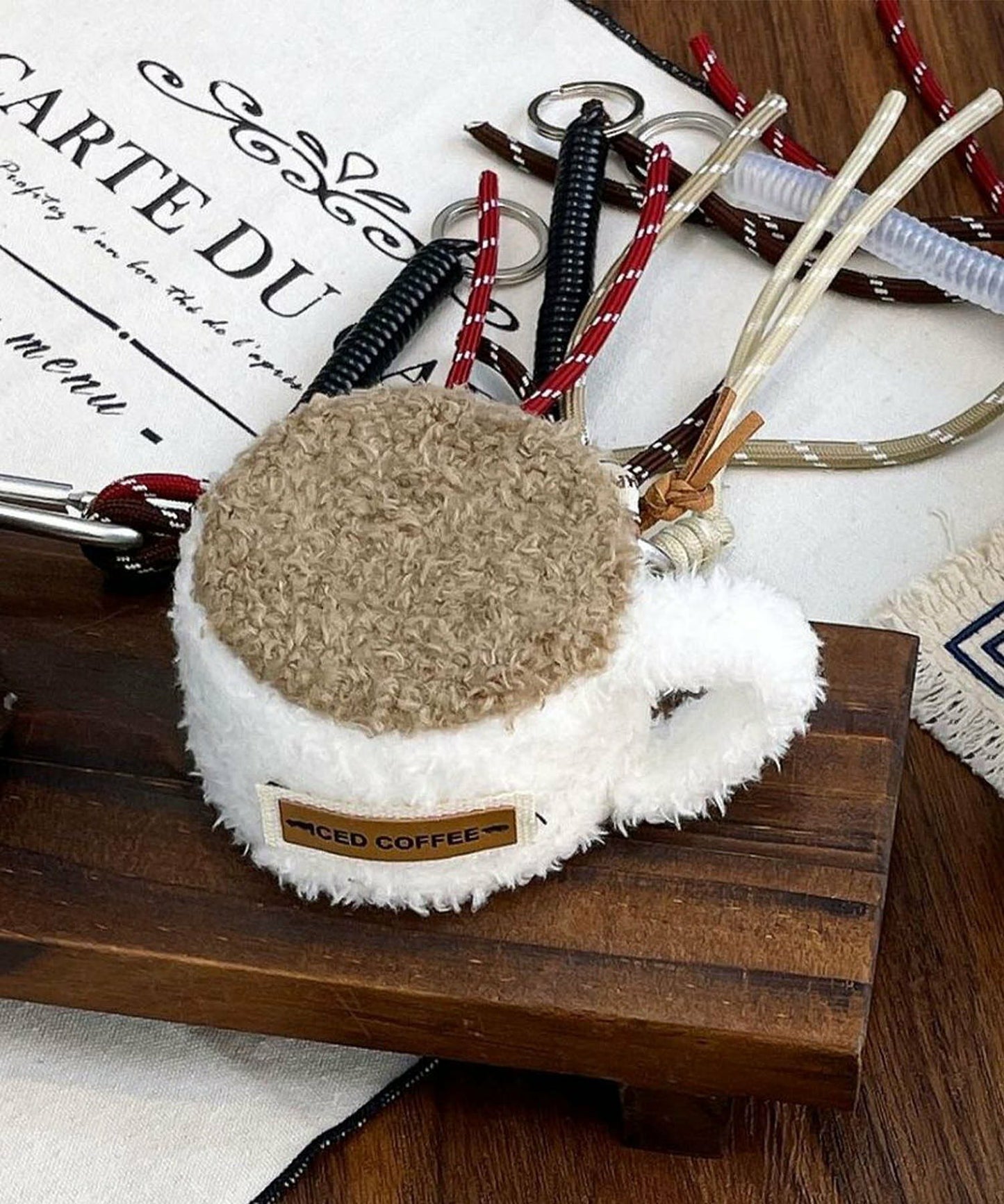 Plush Coffee Bag Charm
