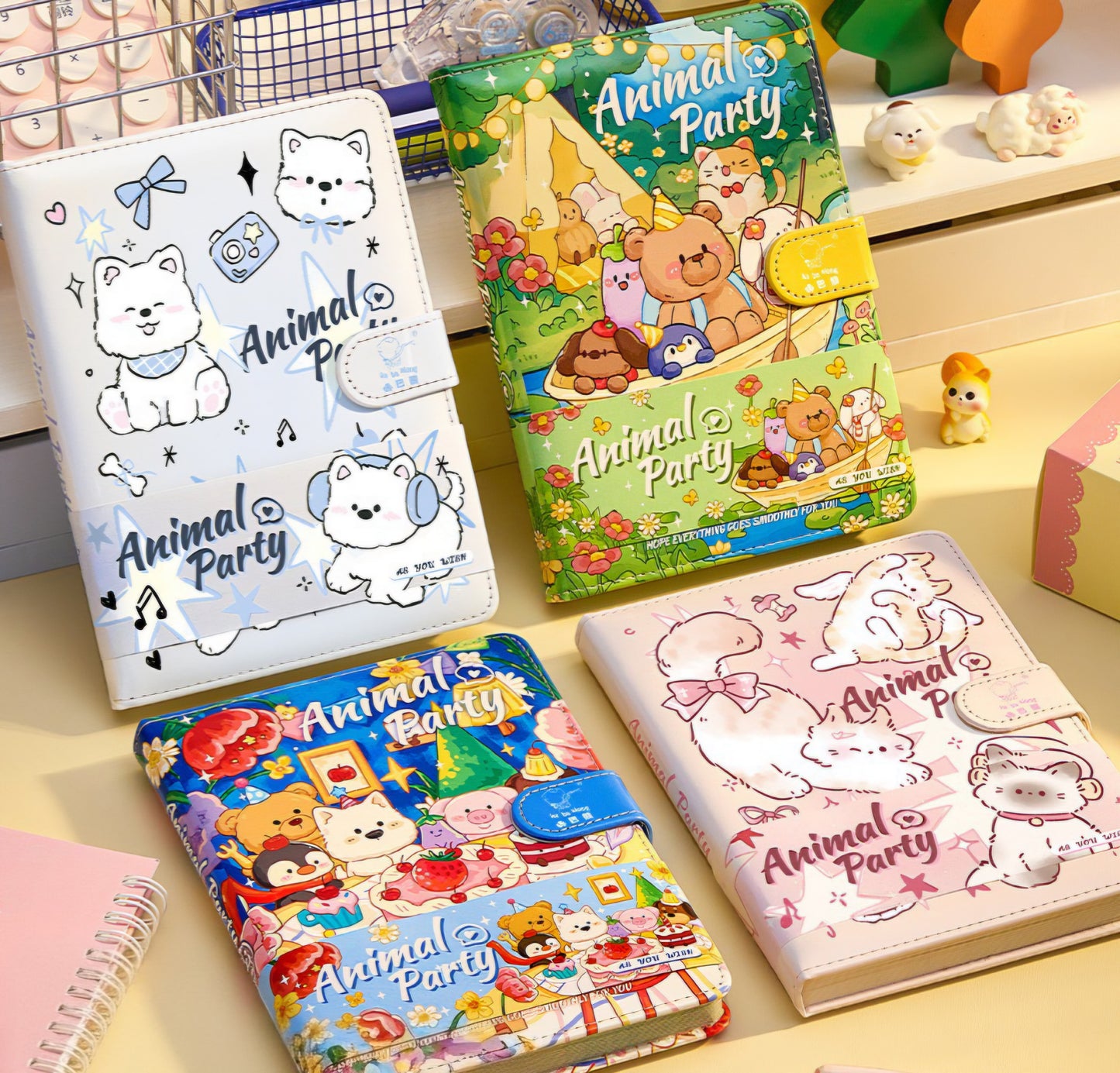 Kawaii Animal Party Notebook