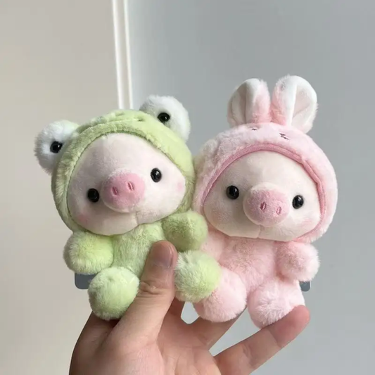 Piggy Onesie Plush Keychain