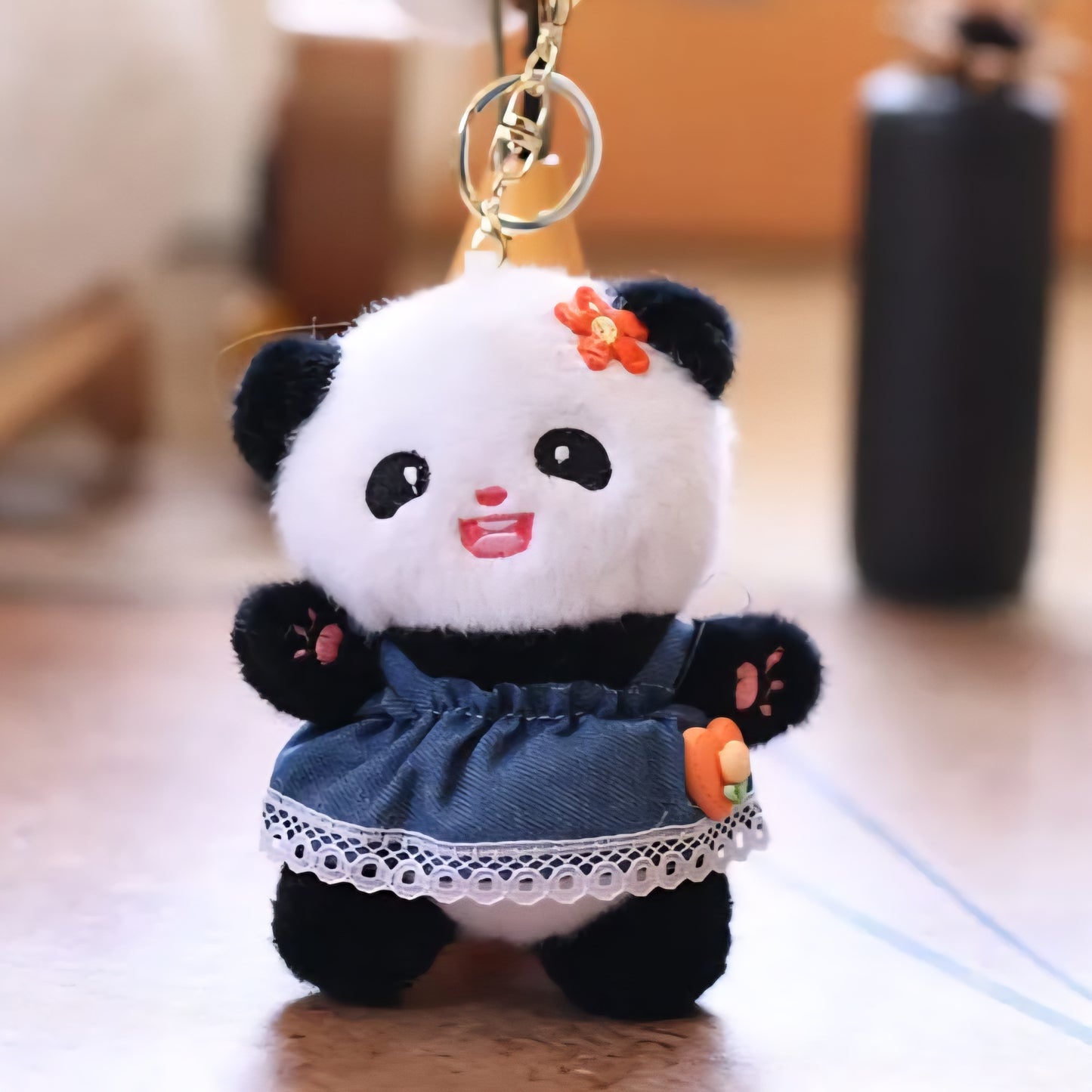 Denim Panda Plush Charms