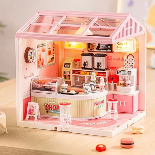 Milk Tea Shop Miniature DIY Kit