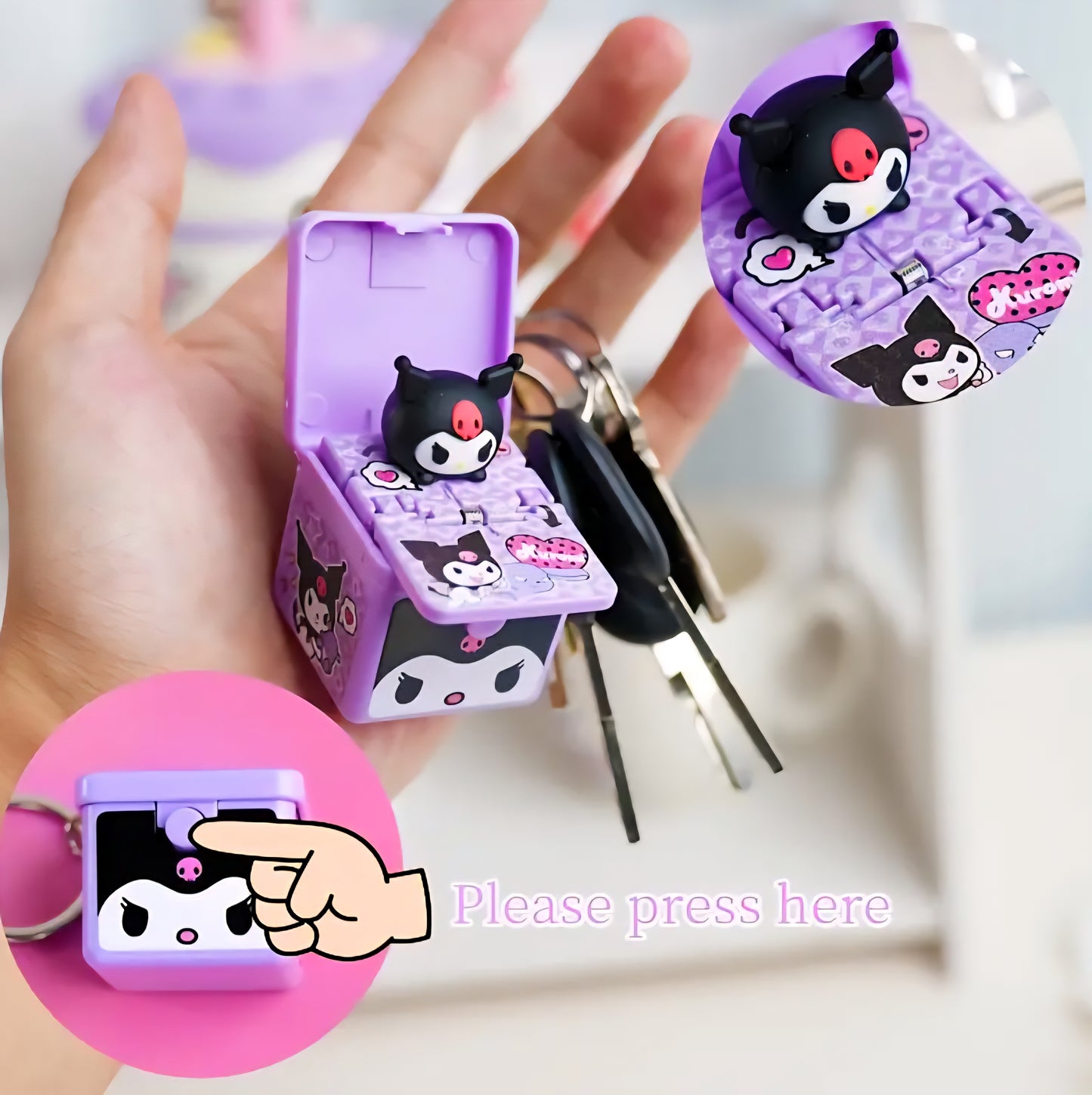 Kuromi Pop-Up Keychain
