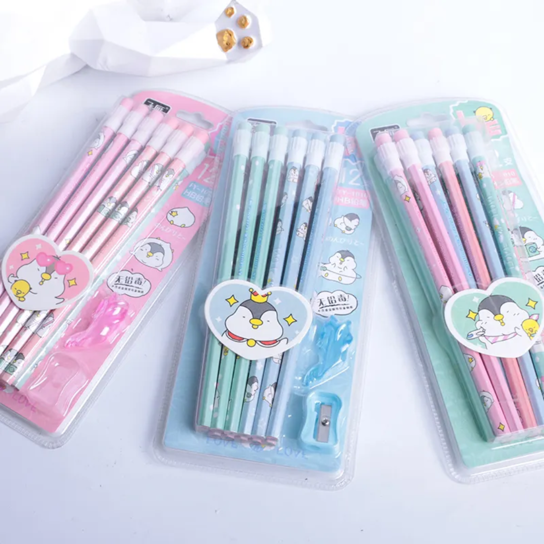 Penguin Pencil Set