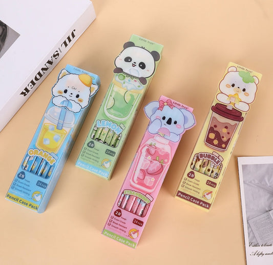 Animal Beverage Theme Pencil Set (Set of 24)