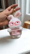Bookish Bunny Plush Keychain
