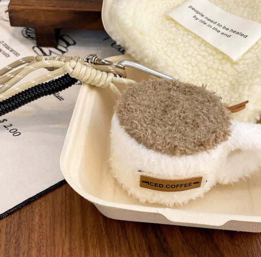 Plush Coffee Bag Charm