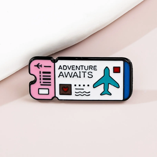 Boarding Pass Enamel Pin