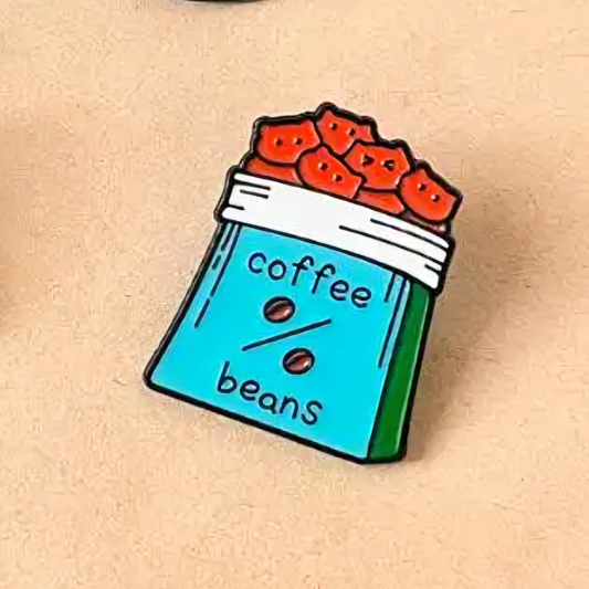 Coffee Beans Enamel Pin