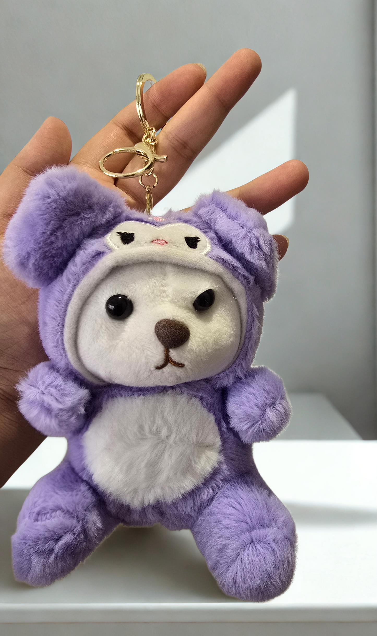 Bear in Onesies Plush Keychain