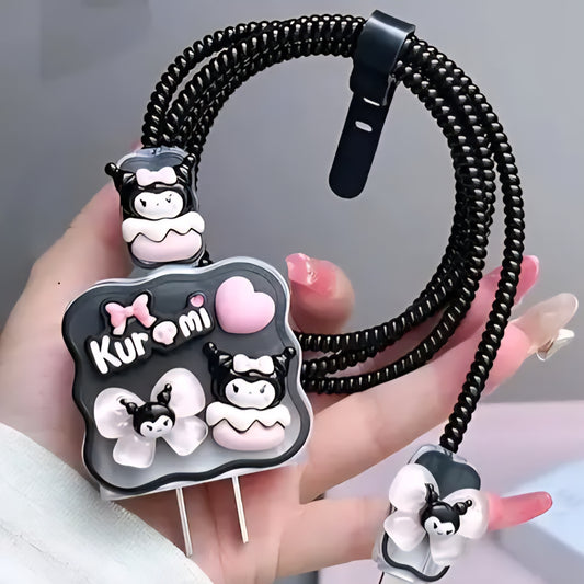 Kuromi Charger Case with Charms