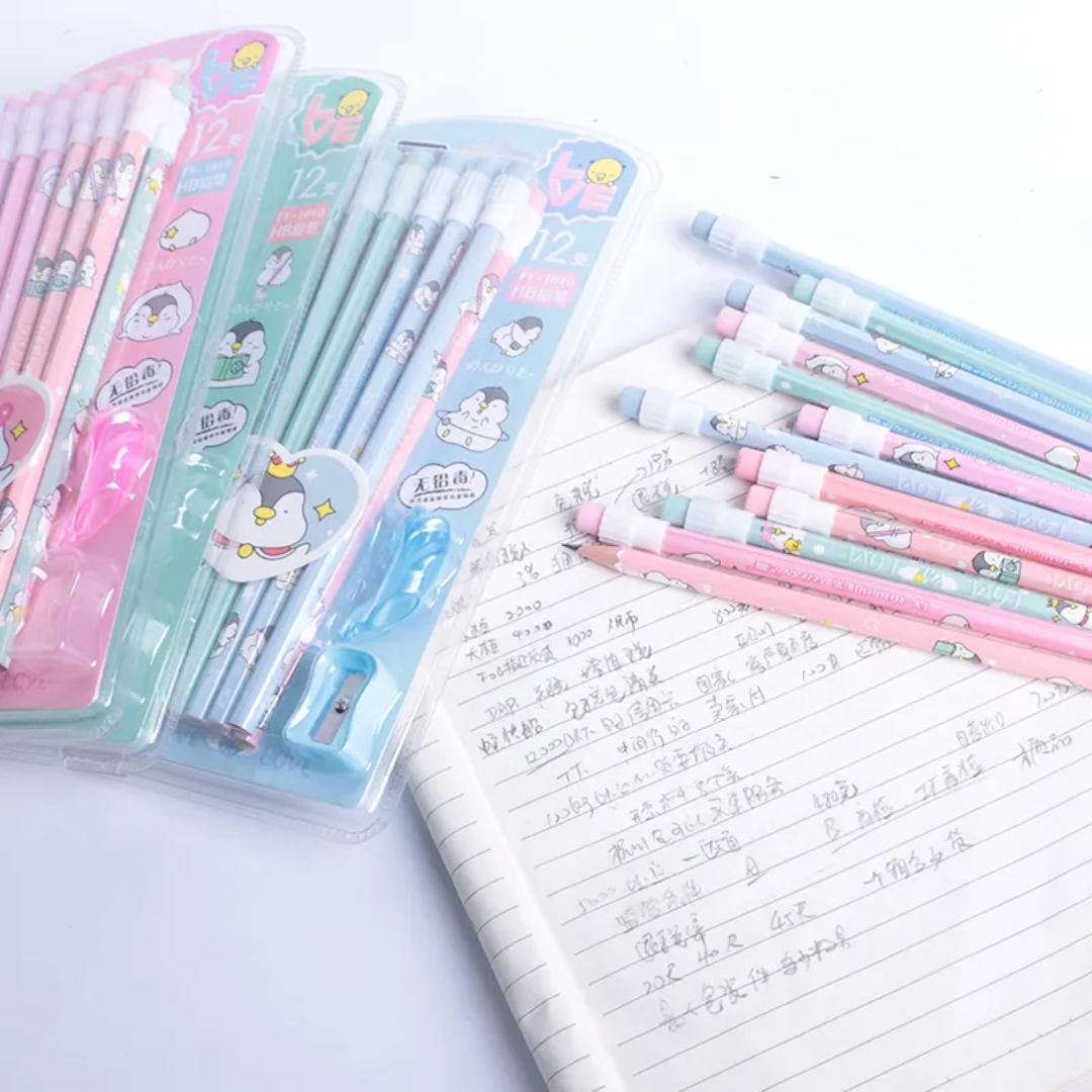 Penguin Pencil Set