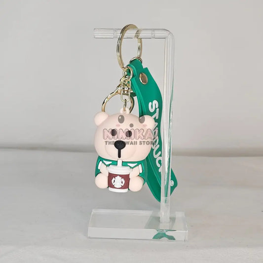 Starbucks Keychains Barista Holding Coffee Keychain