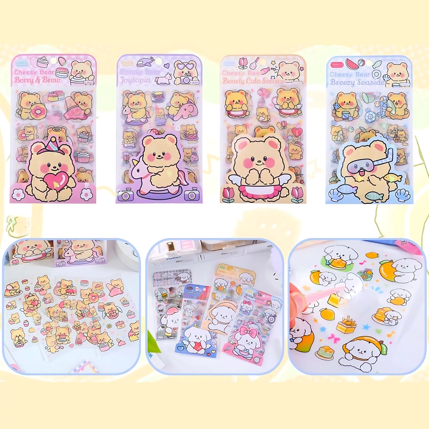 Cheesy Bear Stickers